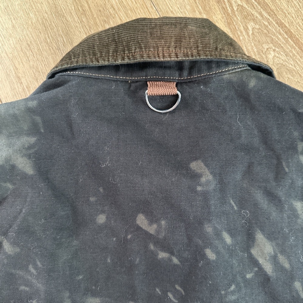 Levi Strauss Men's Trucker Jacket Rivet Black Acid Wash Corduroy Collar Medium - Picture 6 of 13